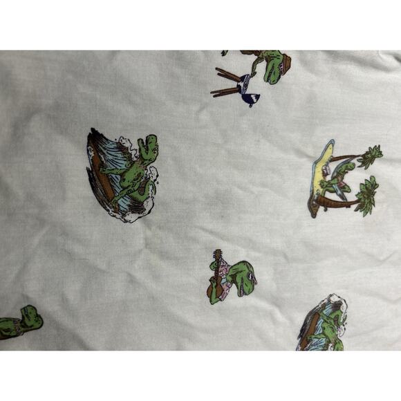 Vtg Single Stitch Hawaiian Children’s Button Up Shirt Medium Aloha Dinosaur - Picture 3 of 9